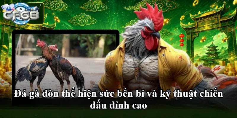 Đá gà đòn thể hiện sức bền bỉ và kỹ thuật chiến đấu đỉnh cao